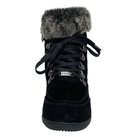 NIB Khombu Farros Black Leather Ankle Boot - Sz 7 - Picture 2 of 14